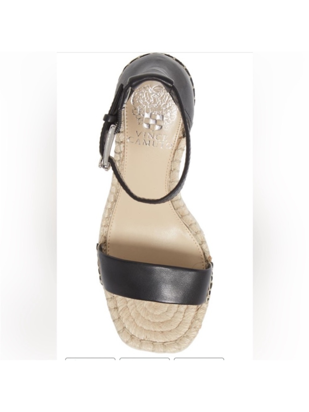 Vince Camuto Black Meddrina Ankle Strap Espadrille Sandal Size 10 - Picture 2 of 11